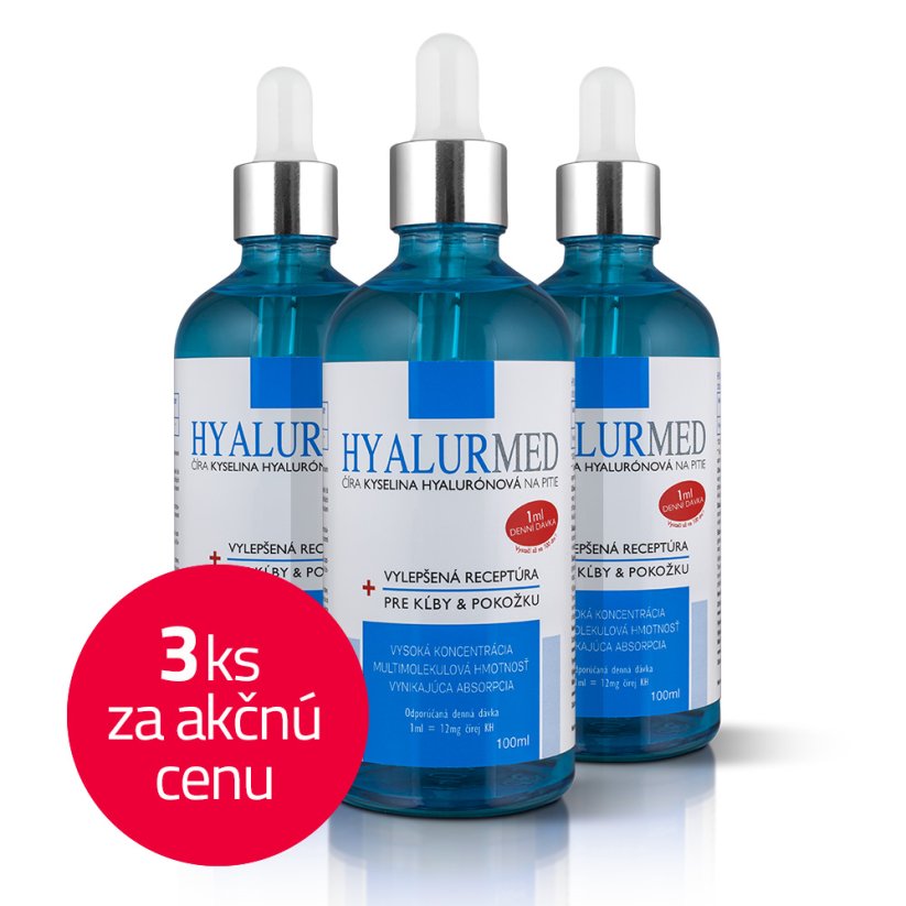 HYALURMED Čirá kyselina hyaluronová 100ml - Kup 2 kusy a třetí máš za polovinu